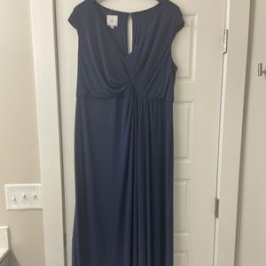 Navy David’s Bridal Bridesmaid dress